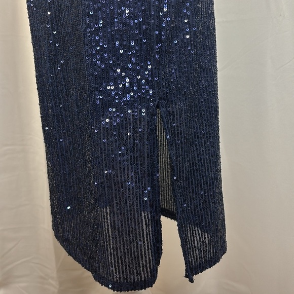 Vince Camuto Navy Sequined Midi Pencil Skirt- NWT- S - Picture 12 of 15